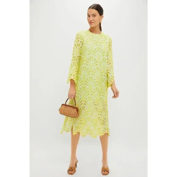 Tuckernuck Lemon Eyelet Midi Dress - Picture 7 of 7